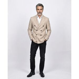 Peserico Beige Linen Men's Blazer